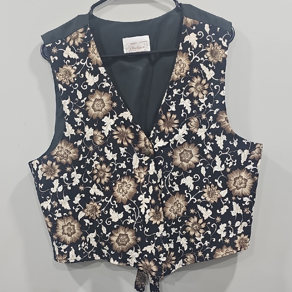 Tradition Black and Brown Floral Blouse